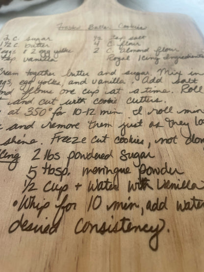 Family Recipe Board